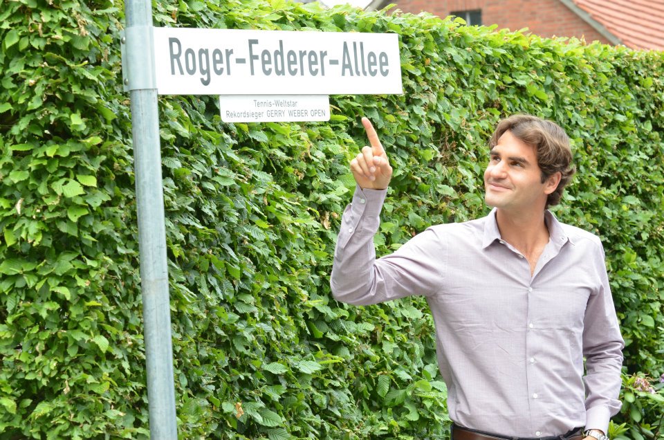 Федерер открыл еще одну улицу названую в свою честь