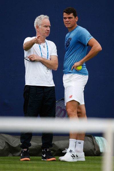 Milos Raonic and John McEnroe (Zimbio)